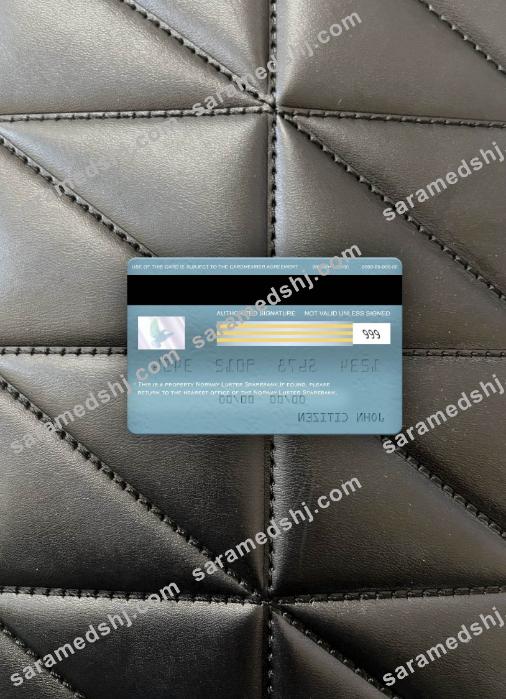Norway Luster Sparebank visa electron card photolook back